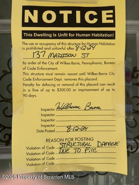 Wilkes-Barre, Pennsylvania 18702, United States, 4 Bedrooms Bedrooms, ,1 BathroomBathrooms,Residential,Active,95170