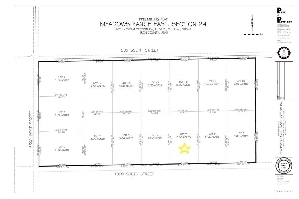 Photo of 800 S 5300 W #Lot 7 Ph 2, Cedar City, UT 84720 (MLS # 113084)