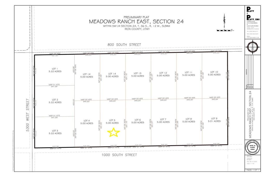 Photo of 800 S 5300 W #Lot 5 Ph 2, Cedar City, UT 84720 (MLS # 113080)