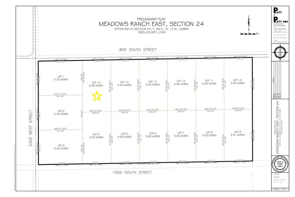 Photo of 800 S 5300 W #Lot 15 Ph 2, Cedar City, UT 84720 (MLS # 113095)
