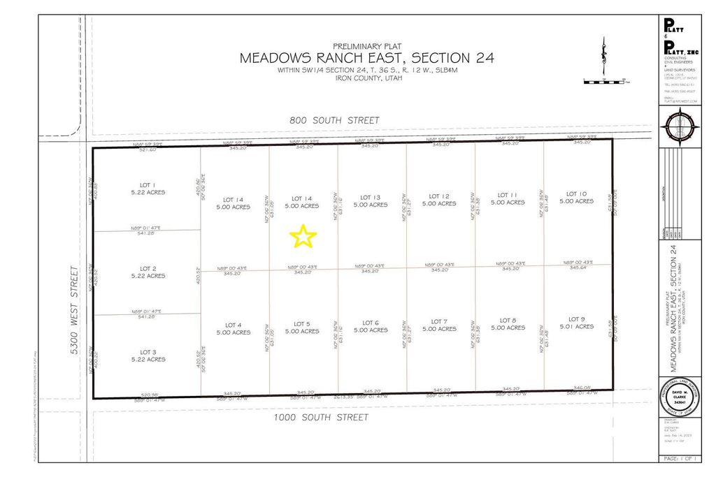 Photo of 800 S 5300 W #Lot 14 Ph 2, Cedar City, UT 84720 (MLS # 113094)