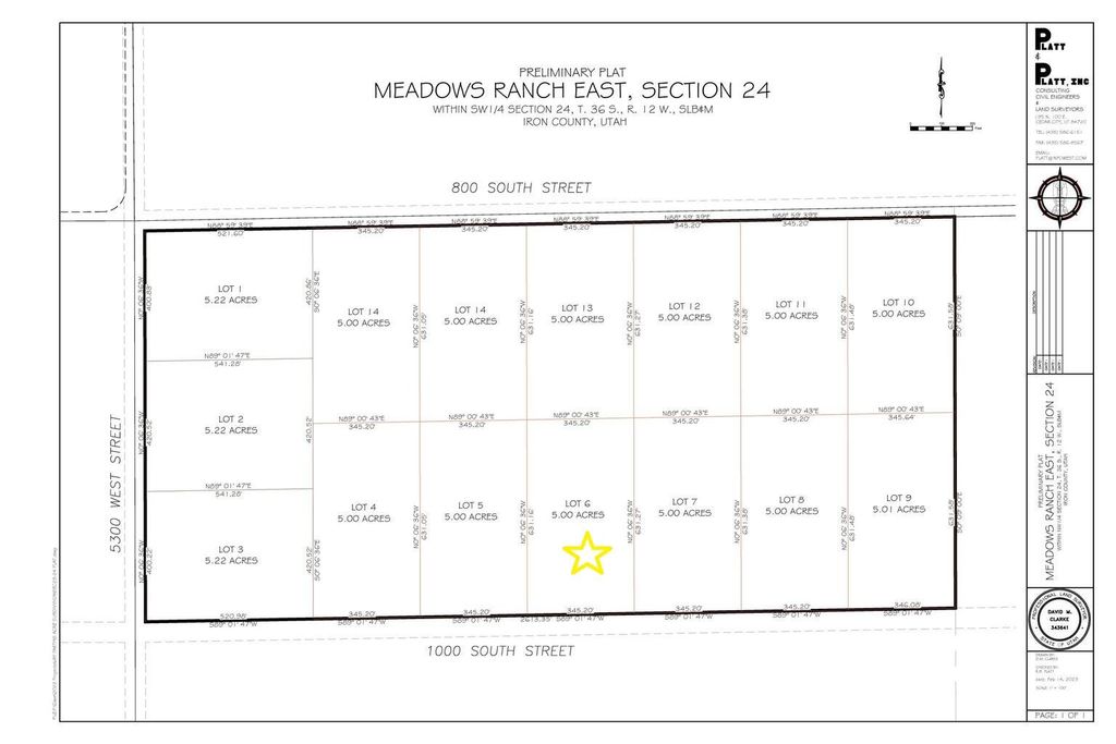 Photo of 800 S 5300 W #Lot 6 Ph 2, Cedar City, UT 84720 (MLS # 113082)