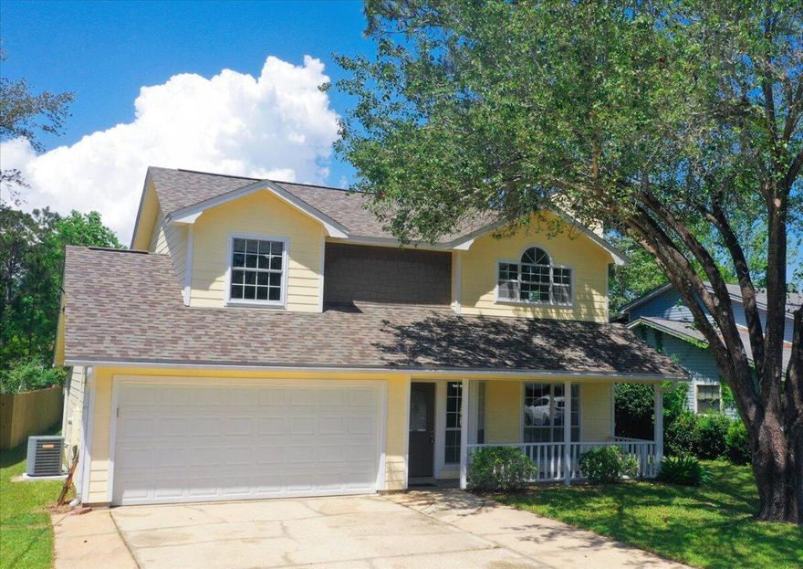 Welcome to your new home, a quaint two-story home that boasts a small lake in the back yard. The first floor features the main living space, which is an open living/ dining area and is tile throughout with a cozy fireplace. The laundry room and a half bath are right off the kitchen with windows that allow for lots of natural sunlight and overlook the lake.  The second floor hosts the three bedrooms that are carpeted and then the two full baths. This charming home is centrally located, minutes from Eglin AFB, a short ride to Turkey Creek for outdoor adventures, near Niceville shops and dining. New roof in 2022. Call for more details today!Professional photos coming.