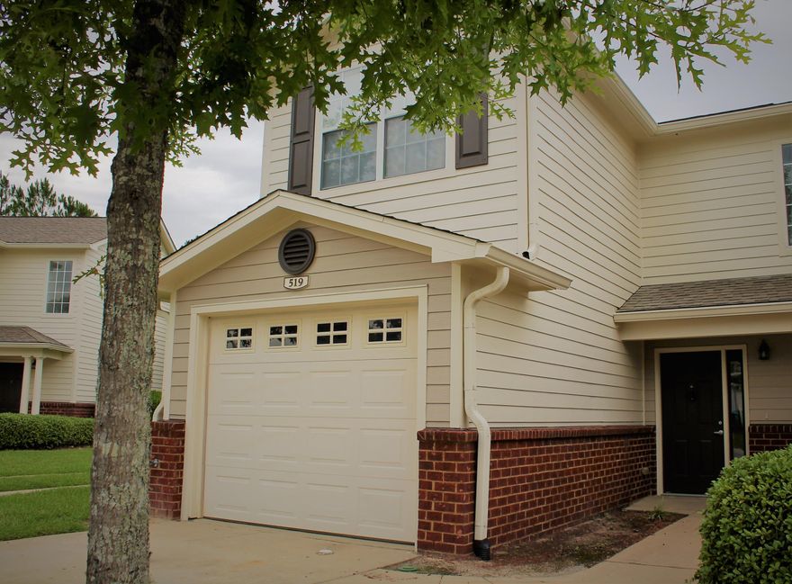 As of the listing date, this is one of only 2 townhomes currently on the market south of I-10 in Crestview. And it is the only 3 BR! Eagles Landing is a highly desirable, family friendly townhome community. It is a walkable community that is pet friendly, and has a great community pool! This unit, in the 2nd building coming in from the north Eagles Landing entrance, backs up to a water retention area, and beyond that is a wooded area that is part of the Eagles Landing common property. The back view gives the property a much more spacious feel. AC was installed in 2017. All buildings (exterior) were painted in the past year.