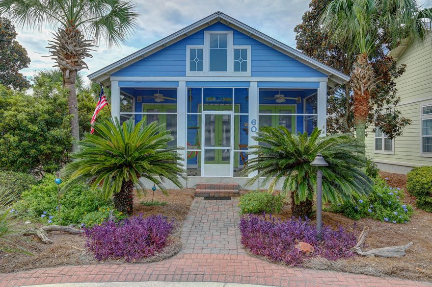 This beloved beach home has never been rented and had only two owners. Located in the heart of Seagrove and an easy walk to the beach. Enjoy the open living, dining & kitchen area in this 3 bedroom two bath home. Roomy master bedroom with walk-in closet & ensuite bath offering a full shower. Ample storage from the abundance of kitchen cabinets, pantry (which can be an owner's closet) and outside attached storage shed for bikes & beach toys. New heating/air conditioning unit in March 2018, digitally controlled thermostat & new garbage disposal. Surround sound system in the home & on both front and back screened porches. Partially furnished (see list). Beautifully landscaped with palm trees & natural vegetation. Come see this home & make it yours! Restaurants & shopping are nearby. Located
