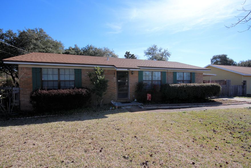 Well Maintained home on a quite street, sits on a perfectly sized lot full of trees and flowers. A NEW ROOF & NEW HVAC SYSTEM makes this a great investment. The bedrooms are split on either side of the house, each with a full bath. A little paint and carpet will freshen this home right up and make it your own! The 240 sq/ft sunroom off the back of the house allows you an entrance from the gated carport and to the spacious patio! There are 4 sheds in the back yard, all well maintained. The workshop has electricity. The green house is wonderful for tomato's and herbs, the yard building houses the lawn mower & tools and there is a compost pile & shed for birdfeed and gardening supplies.The road dead ends into Eglin Reserve, so the only traffic on this street is homeowners. A GREAT DEAL!!