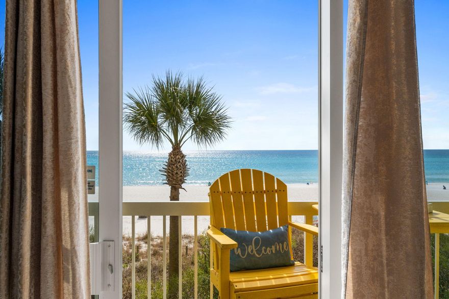 Welcome to your slice of paradise located on the first floor of Celadon Beach Resort at 17757 Front Beach Rd, Panama City Beach, FL This beautifully designed 1-bed 2-bath condo offers the perfect coastal retreat with a blend of comfort and convenience. Unload your car steps from the door. Features include 9 foot ceilings and incredible views. This updated well maintained unit boasts modern laminate floors throughout, creating a seamless and low-maintenance living space. The charm and decor are meant to make beach life enjoyable and the location is second to none with amenities and ease of access to the beach. Natural light floods the interior through dual-pane windows, enhancing energy efficiency while providing serene views. Step out onto your private balcony to savor breathtaking sunrise favorite drink as you embrace the calming sea breeze. The unit also includes a new full size stackable washer dryer unit, offering ultimate convenience for day-to-day living.
Enjoy added peace of mind with smart locks and security staff, ensuring safety and ease of access. For those prioritizing fitness and wellness, the building features a fully equipped gym right on site, an indoor heated pool for swimming no matter the weather, and an outdoor pool for the sun lover. Do you want to play tennis or pickleball? Both are available at Celadon Beach Resort! Then relax in one of the two pools or hot tubs! Life is good!
Ideally located along Front Beach Road, this condo is perfect for anyone seeking a balance of privacy and proximity to popular coastal attractions. Pier Park shopping and restaurants are 2.5 miles away and Top Golf is a 10 minute drive. Whether you're looking for a permanent home, a vacation property, or an investment opportunity, this condo delivers a premier beachside experience. Schedule a private showing today and discover all that this stunning property has to offer!