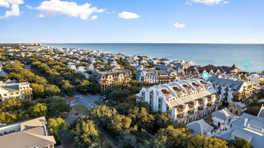 'Providence' | Residence 5 | Rosemary Beach, FL  'The Providence' is an intersection of architecture, comfort and new technology in a series of five luxury condo units. This unit encompasses a new boutique residence by featuring a second-floor private pool*, fifth-floor rooftop terrace with expansive gulf views, and a stunning interior that is 5,863 square feet. Luxury living begins on the base floor with dedicated covered parking for two vehicles and private residential entry via the elevator or stairwell. The second floor of this unit boasts luxury with a stunning living space complete with a spacious den, luxury appliances in the kitchen, and a wet bar. This residence offers balconies on the east wing and an outdoor living space on the west wing. The outdoor living space features a pool, fireplace, and gas grill to complete your retreat. 

Take the elevator to the third floor to find the first bunk room featuring a seating nook and access the shared balcony. The next guest bedroom to follow accesses the shared balcony and shares the hall bathroom with the bunk room. Following the guest bedroom is the laundry room. The east wing highlights the master suite with a luxurious walk-in shower and soaking tub, personal studio area, and a covered balcony. 

The unit extends to the fourth floor where you will find a bunk room and two guest bedrooms. You will also be treated to an open lounge space, perfect for watching your favorite moving after a long day of swimming in the private pool.  

Visit the rooftop terrace by taking the spiral staircase located on the fourth floor. This final floor features a covered area with expansive gulf views for all guests.  The fifth floor does feature a half bathroom. The private, residential elevator does service all floors of the luxury condo.

HOME HIGHLIGHTS: 
Sleeps 16
6 Bedrooms (including 2 bunk rooms)
4 Full Bathrooms and 2 Half Baths
2nd Floor Private Pool  
2nd Floor Outdoor Living Area with a Fireplace and Gas Grill
Rooftop Terrace with Expansive Gulf Views 
Gourmet Kitchen with High-End Appliances 
Private Residential Elevator 
Covered Parking for 2 Vehicles 

1ST FLOOR 
- Dedicated covered parking for two vehicles 
- Exterior entry with access to stairwell and private residential elevator

2ND FLOOR
- Private pool with a large balcony, fireplace, and gas grill  
- Spacious den 
- Kitchen equipped with luxury appliance package
- Wet bar 
- Half Bath 
- Access to the stairwell and residential elevator 

3RD FLOOR
- Main master suite with luxurious walk-in shower, soaking tub, studio, and covered balcony
- Bunk room offering two twin over twin bunks with a seating nook and shared balcony access
- Guest bedroom with king bed and access to shared balcony
- Hall bathroom featuring a large shower shared between bunk room and guest room
- Laundry room 
- Access to stairwell and residential elevator 

4TH FLOOR 
- Guest bedroom with king bed and private en-suite bathroom
- Guest bedroom with king bed that shares hall bathroom with bunk room
- Second bunk room with two twin over twin bunks and shares hall bathroom with king guest bedroom
- Shared hall bathroom with walk-in shower
- Open lounge space
- Access to the spiral staircase or residential elevator

5TH FLOOR
- Rooftop terrace with expansive gulf views
- Half bathroom 

