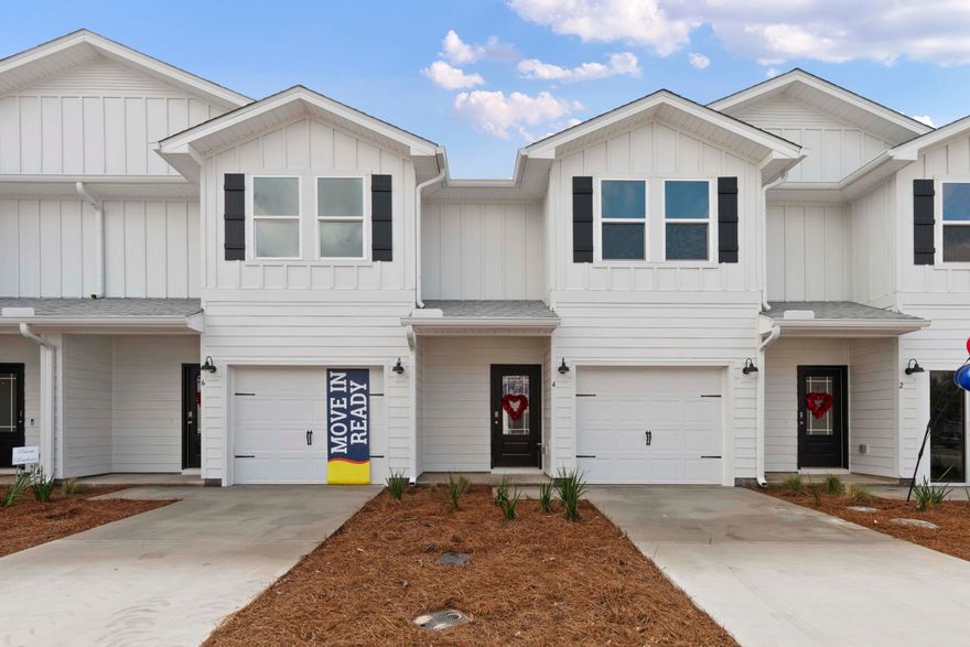 Living at Harbor Place Townhomes, you'll have easy access to nearby restaurants, shops, and plenty of entertainment options to include golf courses, water parks, the popular Crab Island, along with miles of white sandy beaches. Conveniently located 14 miles to both Eglin AFB and Hurlburt Field. This townhome features 3 bedrooms, 2.5 bathrooms and a 1 car garage. All bedrooms are located on the second floor, leaving plenty of space on the main level for entertaining and relaxing. Beautiful interior features in this unit include bright white cabinetry in Ivory, quartz countertops, center island with farm style sink, stainless kitchen appliances which include a stove, microwave and dishwasher.