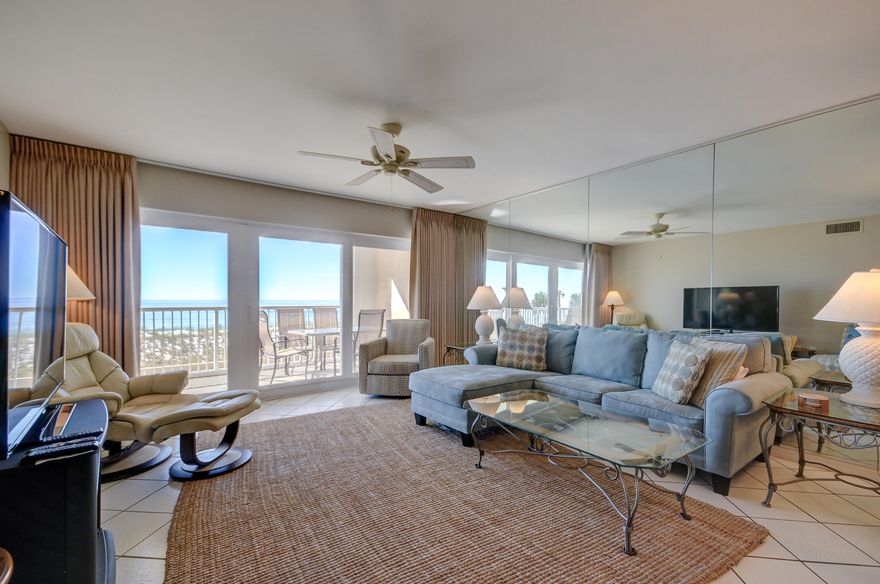 Nicely furnished and decorated, 3 bedroom 3 bath end unit in Islander Beach Resort on Okaloosa Island. Stunning Gulf views! Features include easy access to covered parking, smooth ceilings, hurricane shutters, tiled flooring in the foyer, living and dining area, kitchen and baths, access to the balcony from the living room and master suite, and an en suite bath in one of the guest bedrooms. Islander Beach Resort amenities include beach access with dune walkover, swimming pool, grilling area, shuffle board, fitness center, meeting room and covered parking for owners. Perfect for full time residence, second home or vacation rental property! Enjoy the quiet Island lifestyle great location near the fishing pier, restaurants and entertainment. Gross income 2016 $30,115 and 2017 so far $38,802.