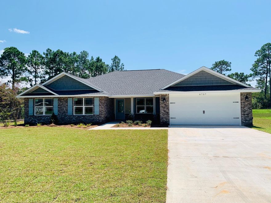 This NEW BEAUTIFUL HOME IS under construction! This 4 bedroom, 3 bath home has some wonderful features. The features are a covered front entry, beveled glass front door, Tile in foyer, kitchen, breakfast nook, and baths. Great Room has vaulted ceilings, display niche, and plant ledges. Fantastic Kitchen with Solid Wood Raised Panel Cabinets, Dishwasher, Self-clean Oven, Smooth Top Range; plus, built-in Microwave Hood. Granite Countertops with under mount sinks in kitchen and baths. Vaulted Ceiling in Great Room, 5 1/4'' Base Boards, Plant Ledge. Knockdown Ceilings. Air/Air Heat Pump, Ceiling fans in Master Bedroom and Great room. Landscaping: fully-sodded, in-ground sprinkler system with well. well.