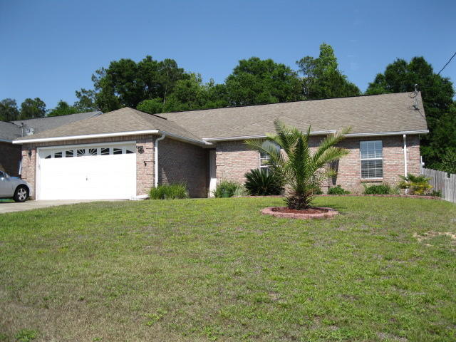 AVAILABLE May 27, 2016. Well-maintained 3 bedroom, 2 bathroom brick home built in 1997 on almost 1/3 acre lot south of I-10. Open floor plan with tile flooring throughout in main living areas and carpet in bedrooms. Brick fireplace, upgraded lighting, bay window in dining area, & breakfast bar. Vaulted ceilings in all rooms except one bedroom. MBR has marble double vanity tops & marble whirlpool tub. Nicely landscaped front yard, privacy fenced back yard, & sprinkler system. Security System already installed, tenant will need to activate. Pets welcome with owner approval and non-refundable pet fee. Will show on weekends - Call for appointment