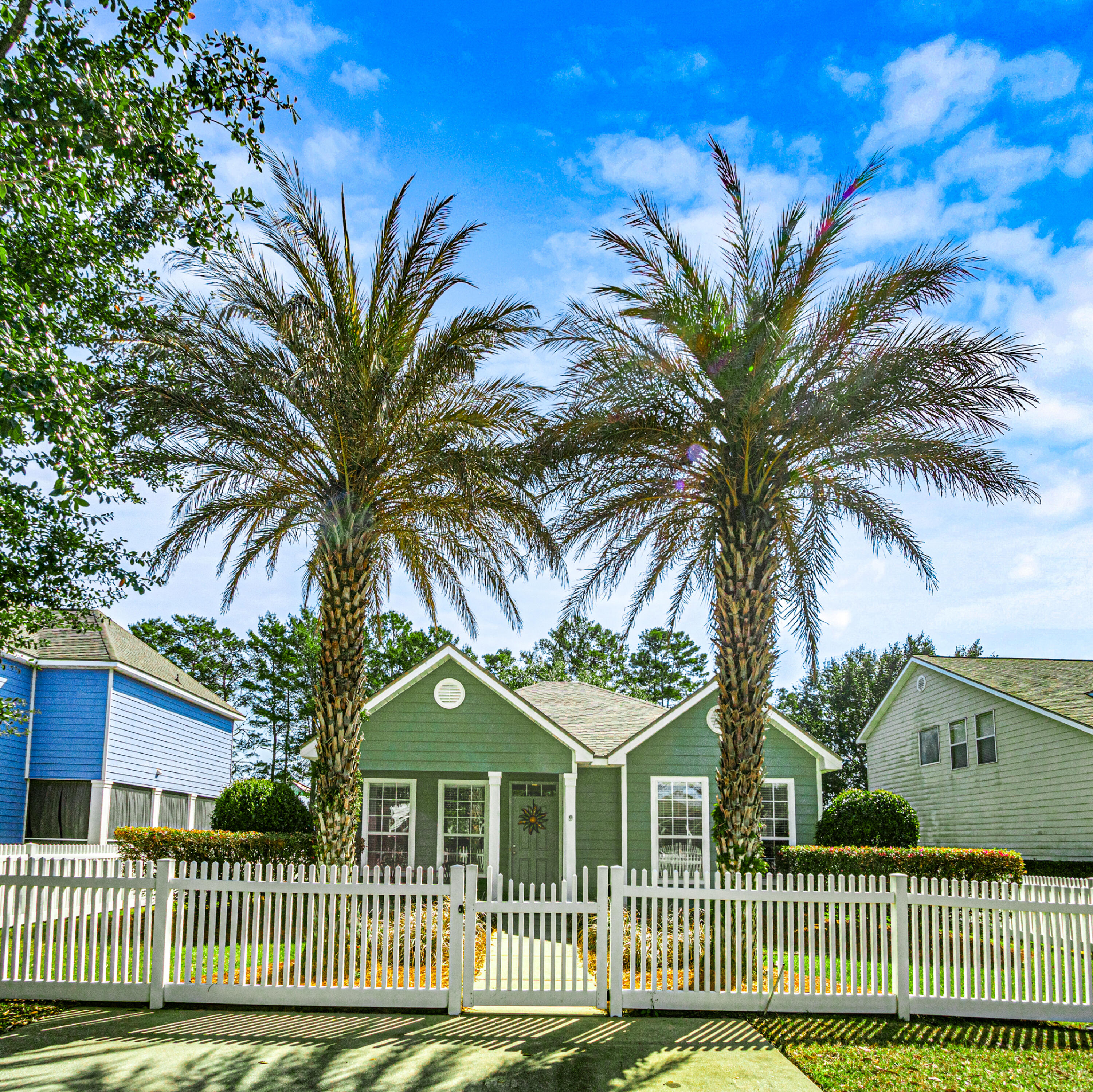 Turn-key and the cutest Lakefront Florida cottage complete with white picket fence. Being offered fully furnished and outfitted. Upgrades include designer paint throughout. Additional shelving in closets, new cabinets and upgraded flooring. Appliances are very gently used and all convey. Newly paved brick patio. Back yard features a spacious storage shed complete with ramp to store all your extras. Lawn care and basic cable included in the HOA fees as well as full access to the beautiful state of the art HB amenities. This little jewel will not last long ! Secure your showing today.