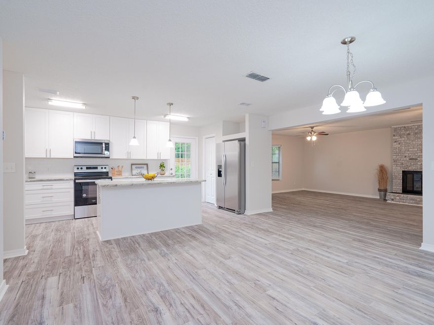 The effective year has been changed to 2010..2022 Roof, 2022 HWH, 2014 HVAC and 2022 new copper wiring, Home has been completely renovated with new everything...  Let's begin with the New Master Bedroom & Bath.  Master Bedroom suite includes all new bathroom with new tiled shower, double vanities. which includes cabinets, granite counter tops, new faucets and mirrors.  Master also features a walk-in closet. The new kitchen is a Cook's Dream with large island, new cabinets, Stainless Steel Appliances, granite counter tops, fixtures, lighting and more.