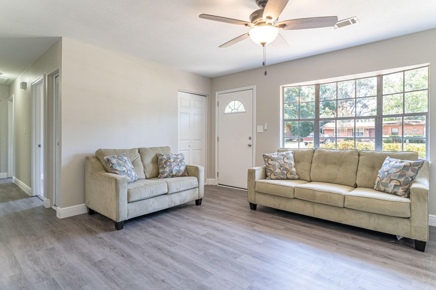 Renovated 3 Bed 2 Bath Home in Fort Walton - w/ fenced in yard! The Kitchen has NEW White Shaker Cabinets, gorgeous Granite countertops, and Stainless Steel Appliances. The Luxury Vinyl Plank Flooring in living and wet areas ensures low maintenance. New Bathroom Vanities, toilets, and Fixtures. NEW Gas Hot Water Heater. GAS Dryer Hookup Enjoy entertaining in this large yard! This home is Move In Ready fresh paint, new carpet, newer roof and much more! NEW HVAC. Copper wiring! Great neighborhood close to hwy 98, beautiful beaches and all of FWB amenities. Schedule your tour today!