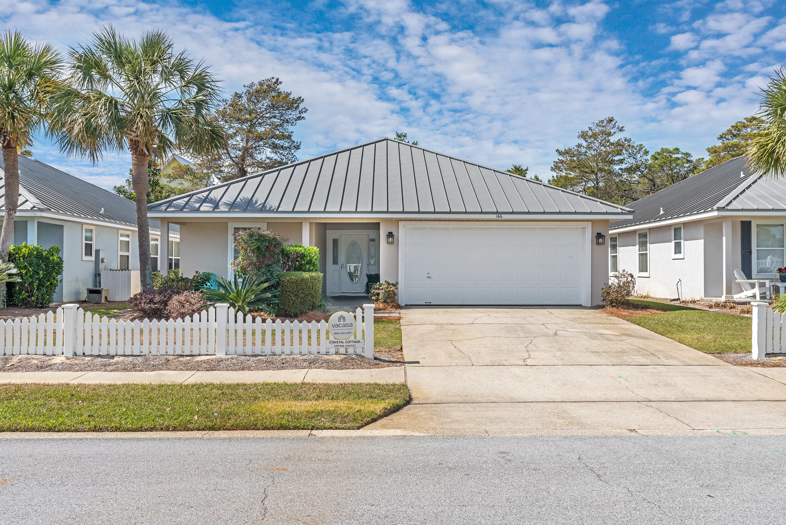 Welcome to this beautifully updated 4-bedroom + bunk area / 2-bath cottage in the highly sought-after gated community of Maravilla in Miramar Beach! This property offers plenty of space for family and guests. Enjoy an open concept living area with a cozy gas fireplace, LVP flooring throughout and recently renovated bathrooms. Master bath shower is wheelchair accessible. The garage has been converted into a bunk area and storage but can easily be returned to a full 2-car garage. Nestled on a quiet street with no drive-through traffic, this home is ideal for golf cart living! Relax on the patio or take advantage of Maravilla's private beach, two pools, pickle ball, tennis courts, clubhouse and fitness center and prime location near dining, shopping, and entertainment. Only 1600 feet from the private beach how much better can it get!