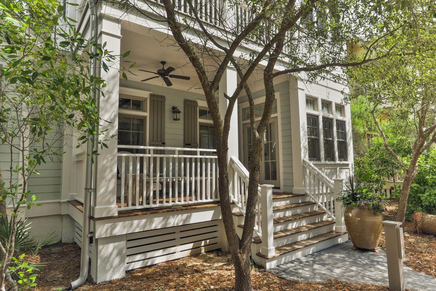 Spacious home right on Cerulean Park& steps from bridge to Phase I, w/floor plan families & renters love.The living/dining area is large & open, w/fireplace & built in storage for your games and books. Kitchen has breakfast bar that seats 6, and all the features of a TRUE chef's kitchen-6 burner Wolf range w/pot filler, two dishwashers, oversized SubZero fridge, wet bar, wine fridge & ice maker. Off the kitchen is a porch w/fireplace plus a screened dining porch. Indoors, an office with built in desk and storage leads to 1st floor bedroom. The 2nd floor has a large master with a custom walk in closet, large bath, and two other bedrooms (one in carriage house with kitchenette). Third floor has great space for the kids! Storage galore!