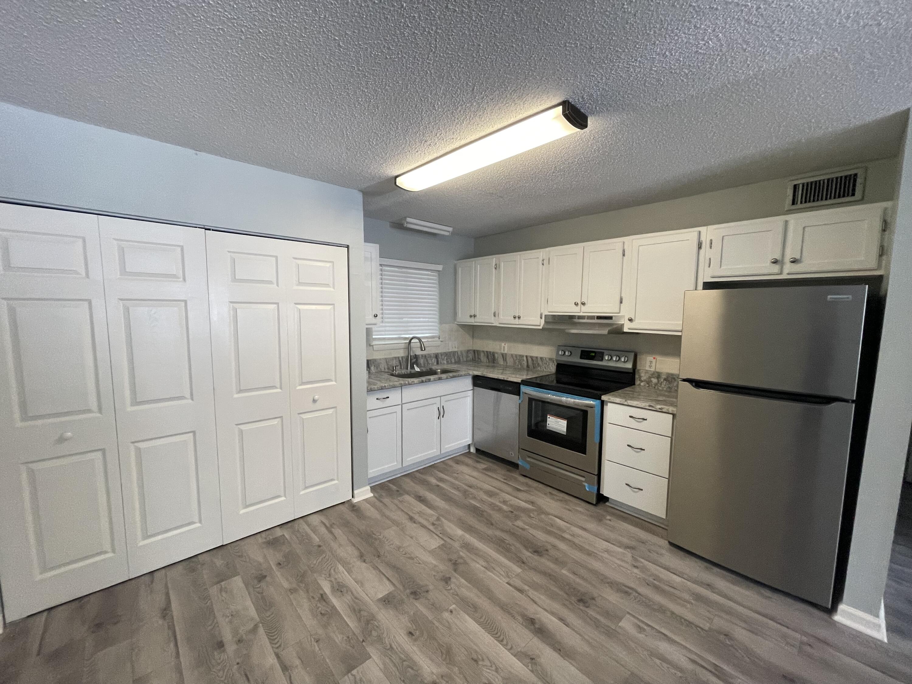 A short trip to Eglin.  This is a Ground floor unit.  This lovely 2 bedroom one bath unit is located just a few short feet from the laundry facility, pool area, and picnic tables.  New stove and refrigerator.  LVP through out the condo.  Newly painted. This lovely home is waiting for you.