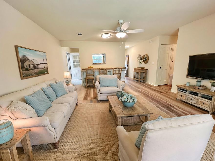 Welcome to this updated, move-in ready brick home nestled in the peaceful and established Santa Markella community. Ideally located in the heart of Fort Walton Beach, this home offers effortless access to both Eglin and Hurlburt Field Air Force Bases, top-rated schools, shopping, dining, and, of course, the world-renowned white-sand beaches of the Emerald Coast.Step inside to discover a thoughtfully designed and highly functional floor plan with a spacious family room and dining areaa"perfect for relaxing or entertaining. This home has been completely renovated from top to bottom, showcasing modern upgrades and stylish finishes throughout. Recent improvements include a new roof, new windows, updated plumbing and electrical, fresh paint, and luxury flooring throughout. with brand-new stainless steel appliances, acacia wood countertops, and a smart layout that makes cooking and gathering a joy.

Curb appeal abounds with a classic all-brick exterior, The back yard is fully enclosed with a privacy fence and includes a lawn pump and sprinkler system to keep everything green year-round. You'll love the spacious patio complete with a built-in brick grilling station,a perfect setup for weekend barbecues and gatherings under the stars.

This home offers incredible value in a sought-after location. Two guest bedrooms, guest bath and a primary bedroom now featuring a full bathroom, enhancing both convenience and value.
Whether you're searching for your forever home or a smart investment near the coast, this property is a must-see. Schedule your private tour today and come experience the charm of Santa Markella living!