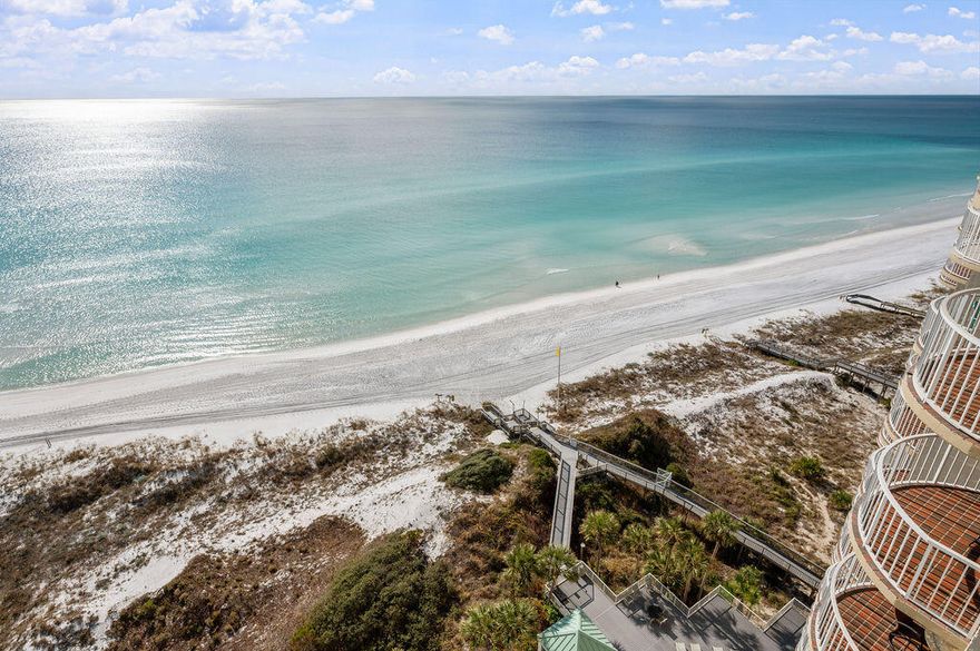 NOW LISTED FOR $775,000 - Gulf-front Condo with a SPECTACULAR view from the  16TH floor with private beach & luxury amenities! Sleeps 6 very comfortably. Welcome to Gulfside Unit 1602 at Hidden Dunes Beach & Tennis Resort in Miramar Beach, Florida--a dream destination for beachfront living!   This 1,292 SF 2-bedroom, 2-bathroom Gulf-front condo is a masterpiece of coastal elegance, offering breathtaking views of the Gulf of Mexico from the 16th floor. From the moment you step inside, you'll fall in love with spacious living area and picture yourself having coffee on the balcony overlooking the crystal white sand and green and blue water. This unit features: Updated Kitchen with new stainless steel stove, microwave, and dishwasher; granite countertops, custom backsplash, and full-size washer and dryer in the unit. You'll enjoy open-concept living with a seamless flow from the kitchen to the living and dining areas, all overlooking the water.  
Your 14' x 9' Private Balcony is perfect for soaking up the gulf breeze and relaxing in style.

The master suite is your personal oasis, with a wall of windows overlooking the water and beach, balcony access, and an en-suite spa-like bathroom featuring a double vanity and tiled shower. The guest bedroom offers cozy accommodations, complete with a stylish bathroom.  

Hidden Dunes is more than just a homeit's a 27-acre tropical paradise with resort-style amenities, including:  
**Private beach with seasonal service
**24-Hour Gated Security  
**Rubico clay tennis and pickleball courts  
**Heated pools, kiddie pool, hot tubs  
**Lighted walking paths and serene landscaping  
**EV charging stations and covered parking  

Located between Destin and 30A, Hidden Dunes puts you close to the best of the Emerald Coast, from shopping at Silver Sands Premium Outlets to exploring Topsail Hill Preserve State Park.  

Whether you're looking for a primary home, a vacation getaway, or a rental investment, Gulfside Unit 1602 is the perfect match!  

Contact me today to schedule your private showing and discover why this condo is a true coastal treasure!   

