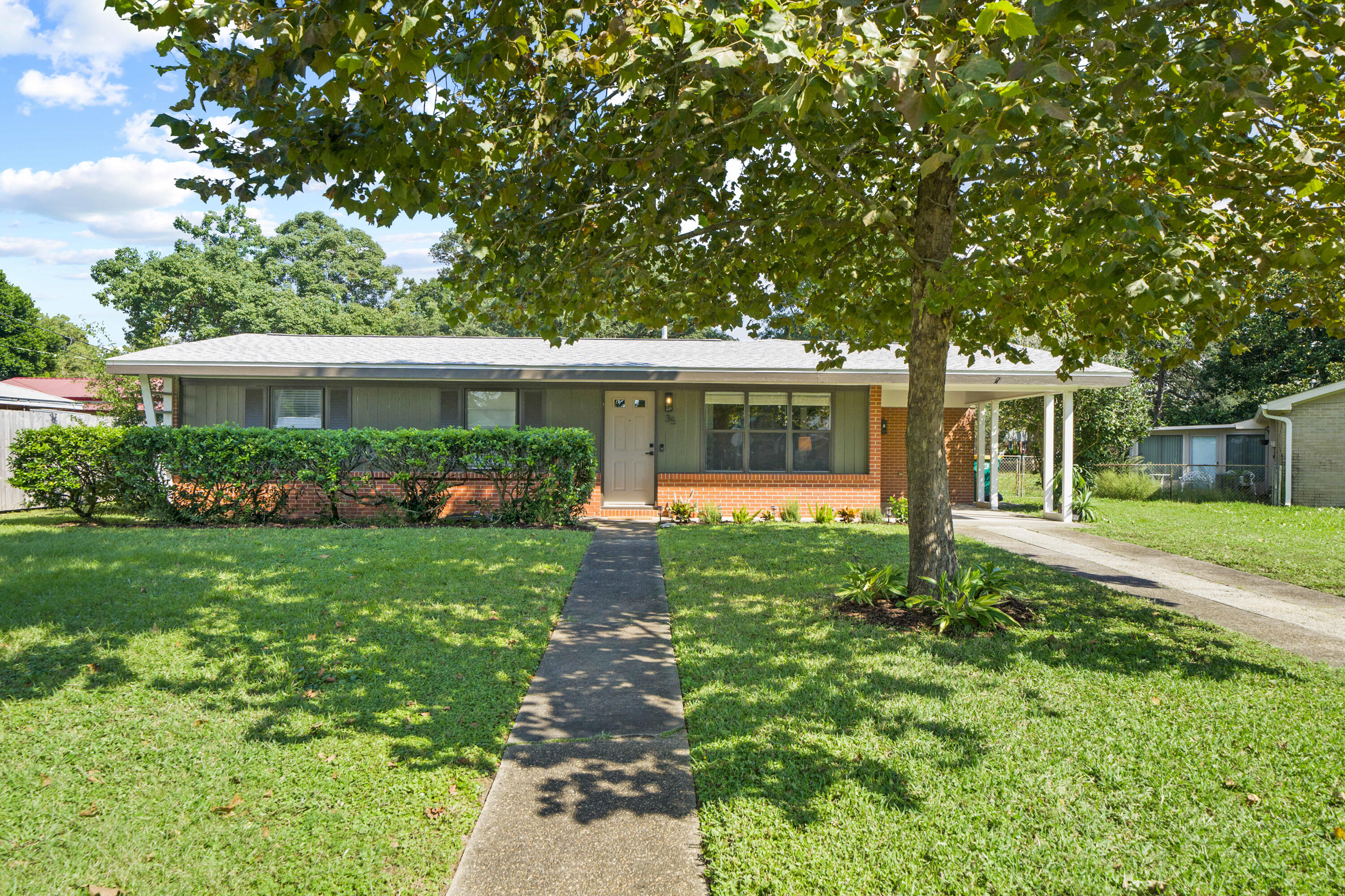 Welcome to your bright and airy mid-century home in the heart of Fort Walton Beach! This meticulously-maintained, charming 3-bedroom, 1.5-bathroom residence boasts a prime location- 11 minutes from the beach, 8 minutes to Eglin AFB and 2 minutes from Publix. Step into the welcoming, light-filled living room- perfect for gatherings. The home has been freshly painted inside and out, creating a fresh and modern look that's move-in ready. Recent upgrades since 2022 include new roof, gas water heater, new LVP flooring, landscaping, backyard sod, and faux-wood white blinds, enhancing both the functionality and aesthetic appeal of the home. Chefs will enjoy the brand-new 2024 stainless steel appliances, including a gas stove. The HVAC is 2015. The spacious bonus room at the back of the home boasts a wall full of windows, creating a warm and inviting atmosphere. Its open layout seamlessly connects to the kitchen, making it the perfect spot to enjoy family time while cooking, allowing for easy interaction and a sense of togetherness.  The stunning screened-in sunroom-- perhaps the crown jewel of the home- offers a blend of indoor comfort and outdoor charm. Flooded with natural light, this serene space is ideal for relaxing with a cup of coffee in the morning or enjoying peaceful evenings, all while being protected from the elements. It overlooks a large, lush and fully fenced-in backyard, shaded by a magnificent live oak tree-- offering a perfect setting for outdoor activities, gardening, or simply unwinding.
 
Don't miss your opportunity to own a beautiful, inviting home in a prime location!