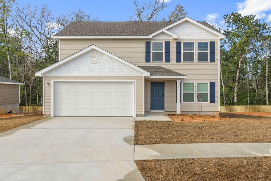 Welcome to 410 Riverwalk Cir, located in the beautiful town of Freeport, FL. This, BRAND NEW, spacious house offers 5 bedrooms separate office and 3 bathrooms, providing plenty of space for you and your loved ones. The community amenities are sure to impress, with a refreshing community pool where you can relax and soak up the sun. If you enjoy being near the water, you'll love the community dock, perfect for fishing or simply enjoying the sunset views. Stay active with access to the fitness center, allowing you to maintain a healthy lifestyle without leaving the comfort of your own neighborhood.***Refrigerator to be delivered