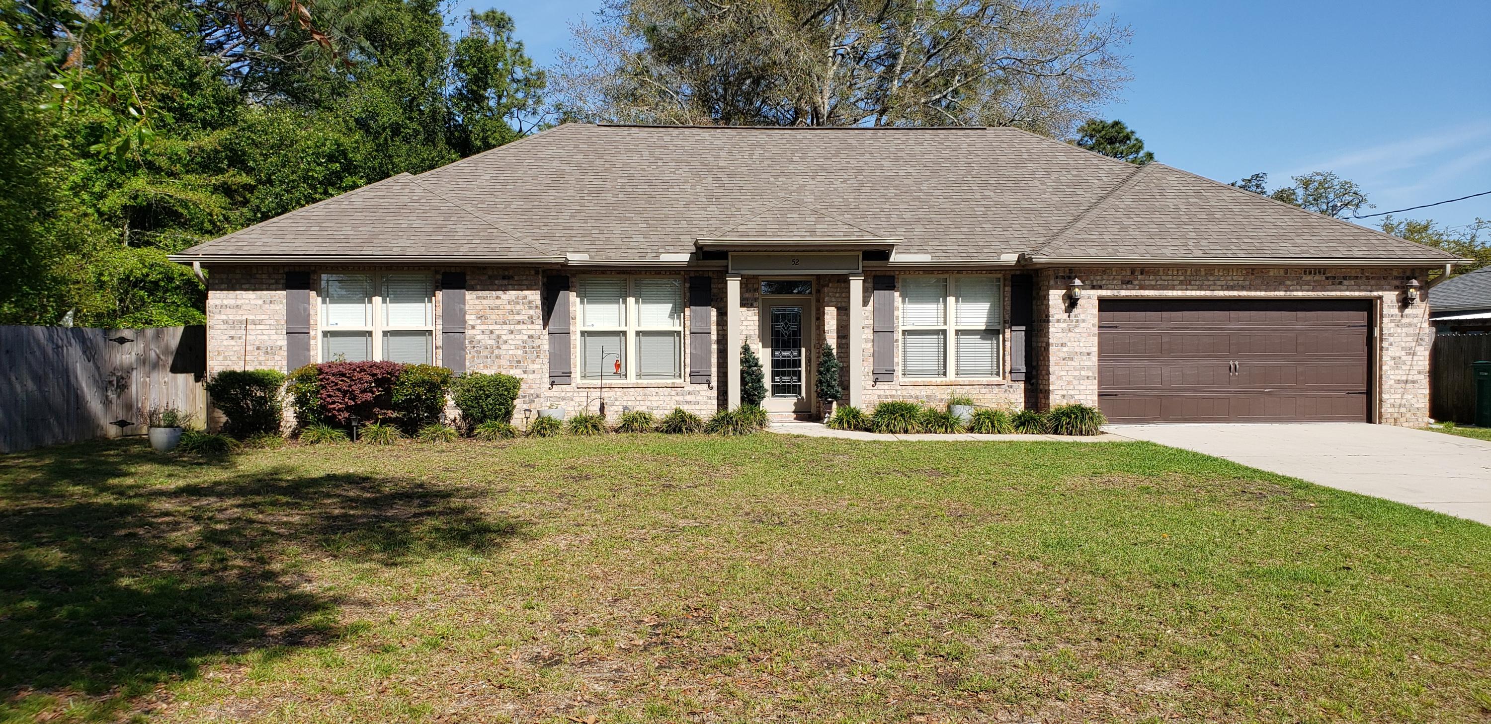 Conveniently located in Shalimar and only short drive to Eglin or Hurlburt Field. Home is in impeccable condition. Open floor plan. Kitchen features breakfast bar, granite counter tops, attractive backsplash, beautiful cabinets w/ soft close drawers, under cabinet lighting & pantry. Spacious master bedroom, with double vanity, garden tub & separate shower in master bath. Seller upgrades include: custom closet in master bedroom, custom cabinets and storage in laundry room, upgraded LVP flooring is less than 1 year old, custom flooring of PremierOne epoxy in garage with custom cabinets & organizers, Philips Hue lighting in Kitchen, a 30-amp connection for RV's or toys to connect to, and new washer & dryer that convey. All dimensions & measurements deemed correct, buyer to verify.