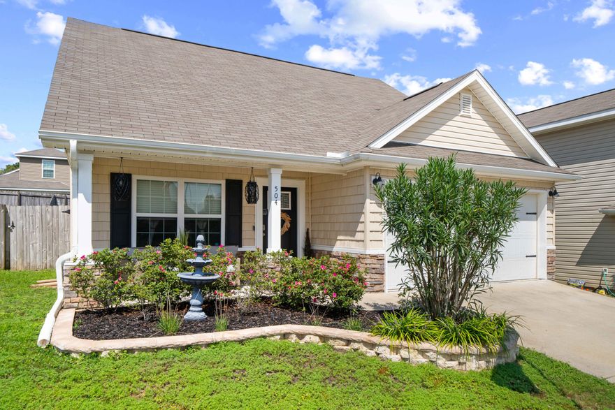 This beautifully maintained residence is ready to welcome you! Featuring a spacious open floor plan, it offers ample room for entertaining. The modern kitchen boasts stainless-steel appliances, upgraded faucets, and generous cabinet and counter space. The dining area and breakfast bar flow seamlessly into the living room, perfect for quality family time.The primary bedroom on the first floor includes a stylish barn door, dual vanities, a walk-in closet, a separate shower, and a relaxing garden tub. Upstairs, you'll find four additional bedrooms and a well-appointed bathroom with a double vanity, ideal for guests.Step outside to the covered lanai, which opens to a privacy-fenced backyard perfect for outdoor gatherings.Conveniently located to shops, dining, schools, and bases!