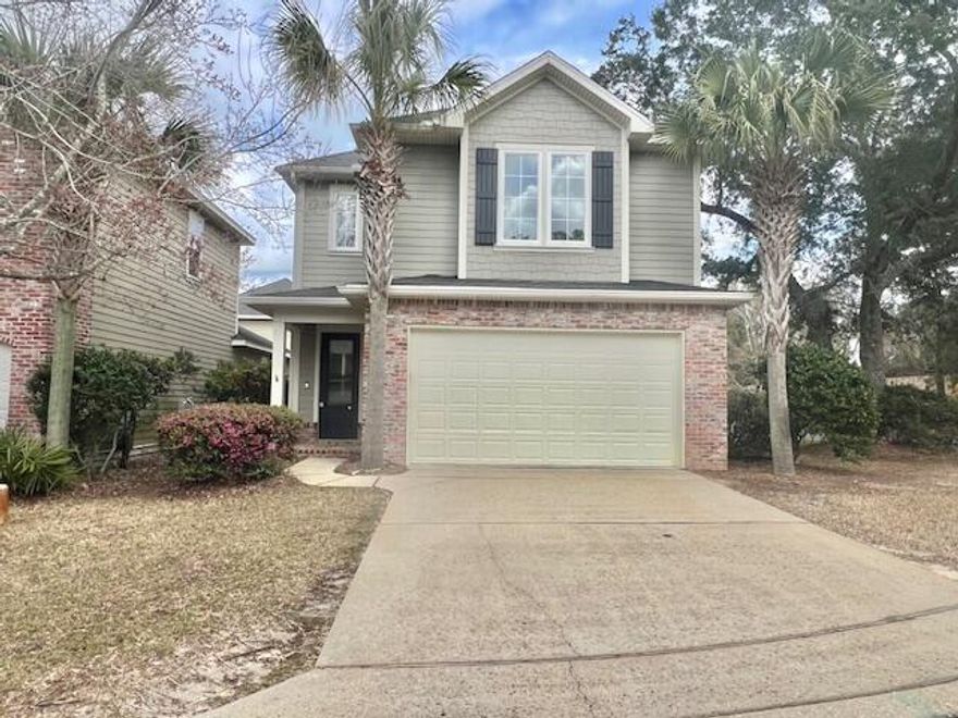 AVAILABLE NOW!Dogs under 50 lbs will be considered with owner approval- restrictions apply.This stunning home is move in ready and located in the desirable Bluewater area of Niceville, FL. This spacious house boasts 3 bedrooms and 2.5 bathrooms, providing ample space for comfortable living. As you enter, you'll be greeted by beautiful hand-scraped hardwood floors that add a touch of elegance to the home. The 9-foot ceilings create an open and airy atmosphere, while the tile in wet areas ensures easy maintenance. The flex space and loft provide versatile areas that can be customized to suit your needs, whether it's a home office, playroom, or entertainment area. The primary bedroom features an en-suite bathroom, with double vanities and a large shower, and a convenient walk-in closet