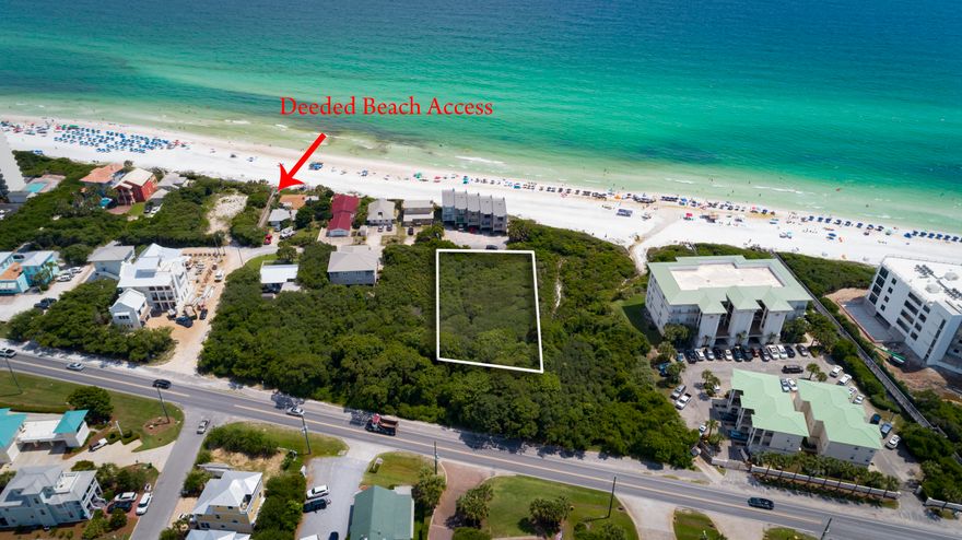 Sandwiched between Seagrove Beach and Eastern Lake, this private 0.24 acre lot is tucked away on a quiet private street. Just a stone's throw from the beach, any new home has prime gulf view potential from the second floor and is within earshot of the gently turning waves on the Gulf of Mexico. Deeded beach access is located only steps away for easy access to the powder-soft sand for breezy sunset strolls and early morning walks  just you and the seagulls for company. Fishing, swimming, boating, sunbathing, stand-up paddle boarding and other watersports can all be enjoyed in this scenic beach haven. This wooded lot is located on the sought-after south side of Scenic 30A.