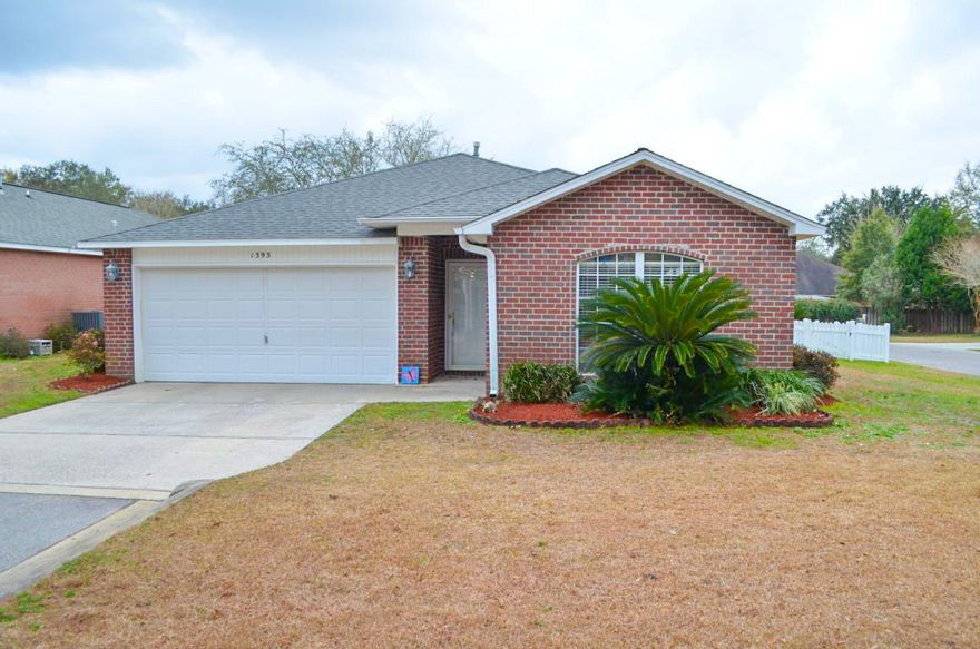 Nestled in the gated area of Magnolia Woods which is adorned by white picket fences. This low maintenance brick home features an open, airy split plan design with 2 living areas. Easy to work in tiled kitchen boasts a center island with columns opening to the family rooms with corner gas fireplace and lots of wall space. Pergo style floors flow beautifully thru the entry, dining and family rooms. Florida room (2nd living area) features 12 x 20 ceramic tile and is located on the rear of the home bringing the outside in. Private master bedroom and master bath features his and hers walk-in closets. Easy commute to Eglin AFB and conveniently located to the beautiful beaches of Destin & shopping areas. Bluewater Bay offers a marina, pools, tennis center, and golf.