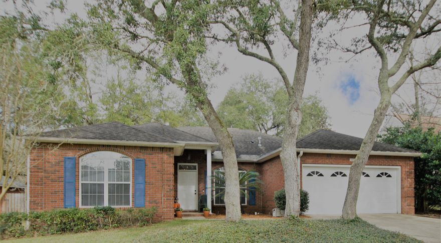 This little gem in Bluewater Bay is just waiting for its next family. As you walk in the front door, you are greeted by the spacious Great Room with its vaulted ceiling and corner gas fireplace. To your right is the Dining Room, and to your left, at the front of the house is the 2nd bedroom with 2 closets, and a built-in desk. The kitchen is next to the Great Room with its quaint tile, maple cabinets, stainless appliances, gas stove, and breakfast nook. Split floor plan with the main bedroom by the kitchen, and other 2 bedrooms and guest bathroom on the other side of the house. Mature landscaping and fenced back yard with sturdy swing set.Make an appointment to see this house today!