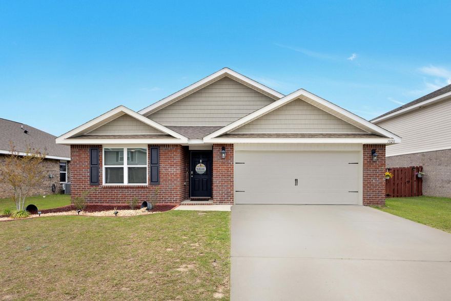 Welcome to this turn-key, 4 bed, 2 bath home! Located in Redstone Commons, this charming residence offers ample living space, including a cozy living room, a well-appointed kitchen (w/ss appliances, white cabinets & granite countertops) and 4 comfortable bedrooms. The master suite features its own private bathroom, w/a spacious walk-in closet, 2nd closet, double sinks, and large walk-in shower. The remaining bedrooms share a second full bath. Outside, you'll find a lovely, fully fenced backyard with a porch & added concrete slab  perfect for outdoor activities or relaxation. Convenient commute times to 7th Group, Duke, and Eglin AFB make this home an ideal location for military personnel or anyone working in these areas.