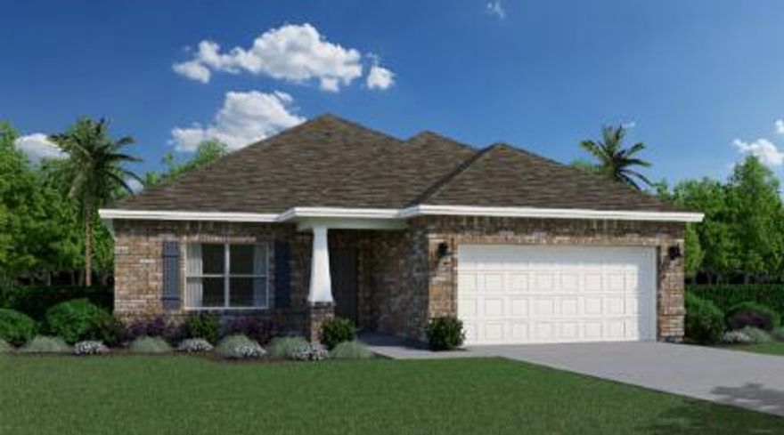 Welcome to the Cypress floorplan! Step inside and be greeted by a world of possibilities. When you enter, you'll discover a versatile space that can serve as a formal living room, den or flex space, catering to your unique preferences. Continuing further into your new abode, you'll enter a spacious dining and great room combination, providing a seamless flow for entertaining and everyday living. Adjacent to this inviting area, you'll find your expansive kitchen, boasting an abundance of counter space that will surely delight the culinary enthusiast in you. With plenty of cabinets to complement the counters, it's a dream come true for organizing your kitchen essentials. Your new home offers two distinct living retreats. The first is the owner's suite, strategically situated in the back corner of the home to ensure privacy and tranquility. This retreat features a large ensuite owner's bath and a gracious walk-in closet, providing ample space for relaxation and personal belongings. The second living retreat is nestled off the dining room and encompasses two spare bedrooms and a shared full bath, offering a comfortable and convenient space for family or guests. Convenience continues with a laundry room located off the guest hall, ensuring ease of access and functionality. This room also provides an exit to your spacious garage, making everyday tasks and storage a breeze. Welcome to your new home, the Cypress floorplan, where comfort, style, and functionality converge to create the perfect living environment for you and your loved ones. Take the next step in making this dream home a reality.