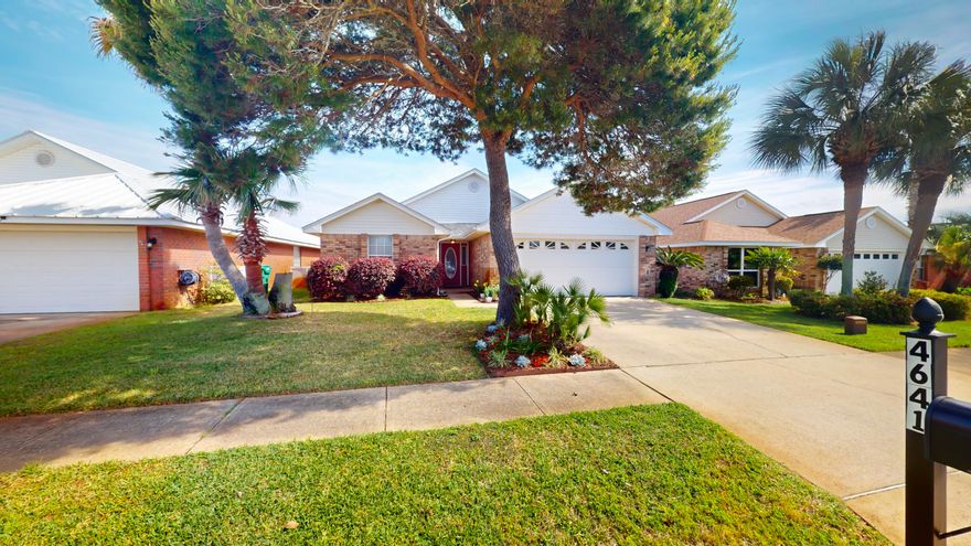 4641 Windstarr Drive has a location that is hard to beat for the price point- it's located on the South side of Highway 98 meaning you can get to the beach in minutes without having to cross a major road. However, a huge benefit of this community that few are aware of is the ability to walk, bike, or take a golf cart to the Destin Commons or Regatta Bay's beautiful golf course. This is due to the traffic light just outside the community that allows you to safely cross over Highway 98 and utilize the back roads. In theory, these back roads could be traversed all the way to the Destin Harbor via a street-legal golf cart if someone desired. The neighborhood also has a community pool, and it sits only four minutes by bicycle from the nearest public beach access at James Lee Beach.