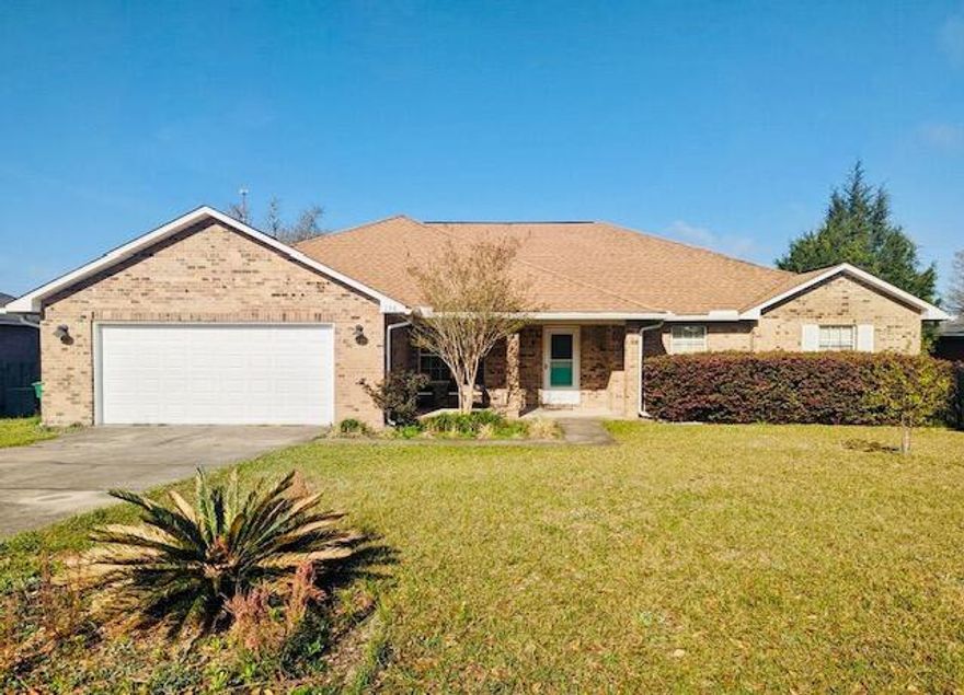 With an acceptable offer, Seller will put on a new roof before closing! Take a look at this 4 bedroom, 2 bath, pool home. When you walk in you will enter the foyer and formal dining room with tile flooring leading to the kitchen that features granite counter tops, a breakfast bar with recessed lighting. The family room is over-sized with vaulted ceilings and plank flooring. A desirable split floor plan allows for the master bedroom to be a quiet retreat. There are trey ceilings in the Master Bedroom with a walk-in closet, garden tub, separate water closet and shower in the Master Bathroom. Laundry room has cabinets with a folding counter. Out back you will enjoy the beautiful sunsets from the expanded deck with an above ground pool. There is also a shed for extra storage.