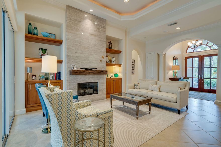 $330,000 in Recent Updates by Sweet builders! Complete list of all improvements in MLS documents. This stunning single level home overlooks the 18 hole of the Private Burnt Pine Club Golf Course. Enclosed Lani with large entertaining area, Pool & Spa, summer kitchen, fire pit, & mounted big screen TV. This is the perfect home to entertain in with its updated kitchen, complete with all professional series stainless appliances, large island & pantry. The floor to ceiling stone accent wall & built-ins add storage & beauty to the family room. Spacious Master suite is zoned for privacy, and master ensuite is a true spa retreat. Den/office sits at the back of home, with built-in shelving & great views of golf course. Formal Living & Dining, 3 car garage, & huge attic with staircase with storage.