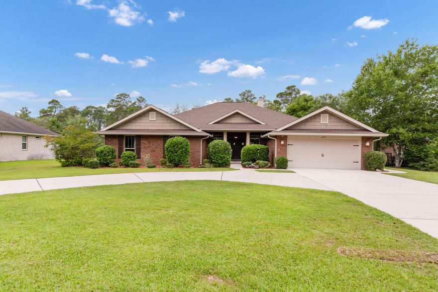 2014 Craftsman home on 1.2 acres with 145 waterfront feet! Featuring a 20x 30 powered workshop, screened-in porch overlooks the beautiful inground pool. HUGE kitchen w/granite countertops and cabinets galore, plus an island AND breakfast bar!  Stainless steel appliances, bullnose corners, and 5 1/4' baseboard throughout. Thoughtful floorplan with study/office/flex room, an open formal dining area, and a spacious living room with a stacked-stone fireplace. The expansive property has picturesque trails to the creek. Primary bath has 2 walk-in closets, double vanity, garden tub, linen closet, & separate shower.  Sprinkler system on well, fabric hurricane shutters. oversized driveway and 2 car garage. Plenty of room for any hobbyist or lover of the outdoors! No through traffic on this street!