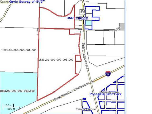 Fantastic opportunity for future development! Parcel is located just off I-10 at Ponce de Leon exit. Great opportunity to develop this large 59+/- acre site with a motel/hotel, convenience-store/gas station, transient RV business, restaurant or fast food location, medical facility or campground. Public water and sewer available at the site. 1,500'+/- frontage on Interstate-10 and 830'+/- frontage on Highway 81. Located in Florida Enterprise Zone EZ-3001 which provides substantial tax benefits to employers. Three Holmes County Parcel ID's: 1828.04-000-000-026.000 / 1833.01-000-000-003.000 / 1833.01-000-000-004.000
