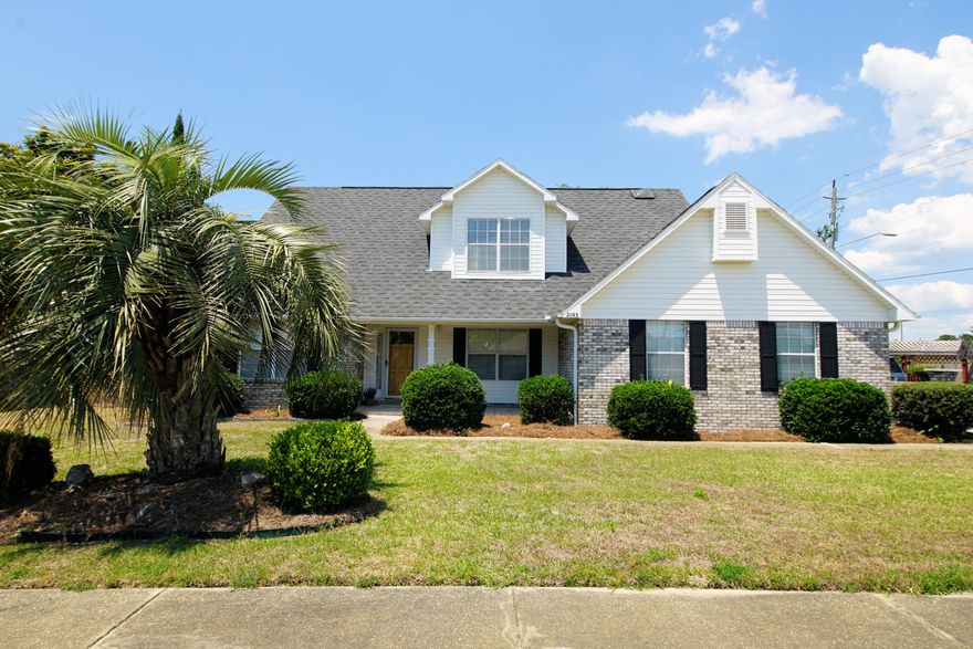 Looking for an affordable home in a waterfront community? This home has a deeded waterfront access to Santa Rosa Sound with a picnic area. As you walk in the front door notice all the natural light in the formal dining room and study. The living room features raised ceilings and a fireplace. The downstairs master bedroom is spacious and has new vinyl plank flooring. The master bathroom has a separate shower and garden tub with a wall mount fireplace for added ambiance. The spacious kitchen has stainless appliances to include a gas stove, granite counter tops and a breakfast bar. The upstairs bedrooms have new carpet. This home has a home warranty with American Home Shield for buyers peace of mind. Call today for your showing as this home won't last long.