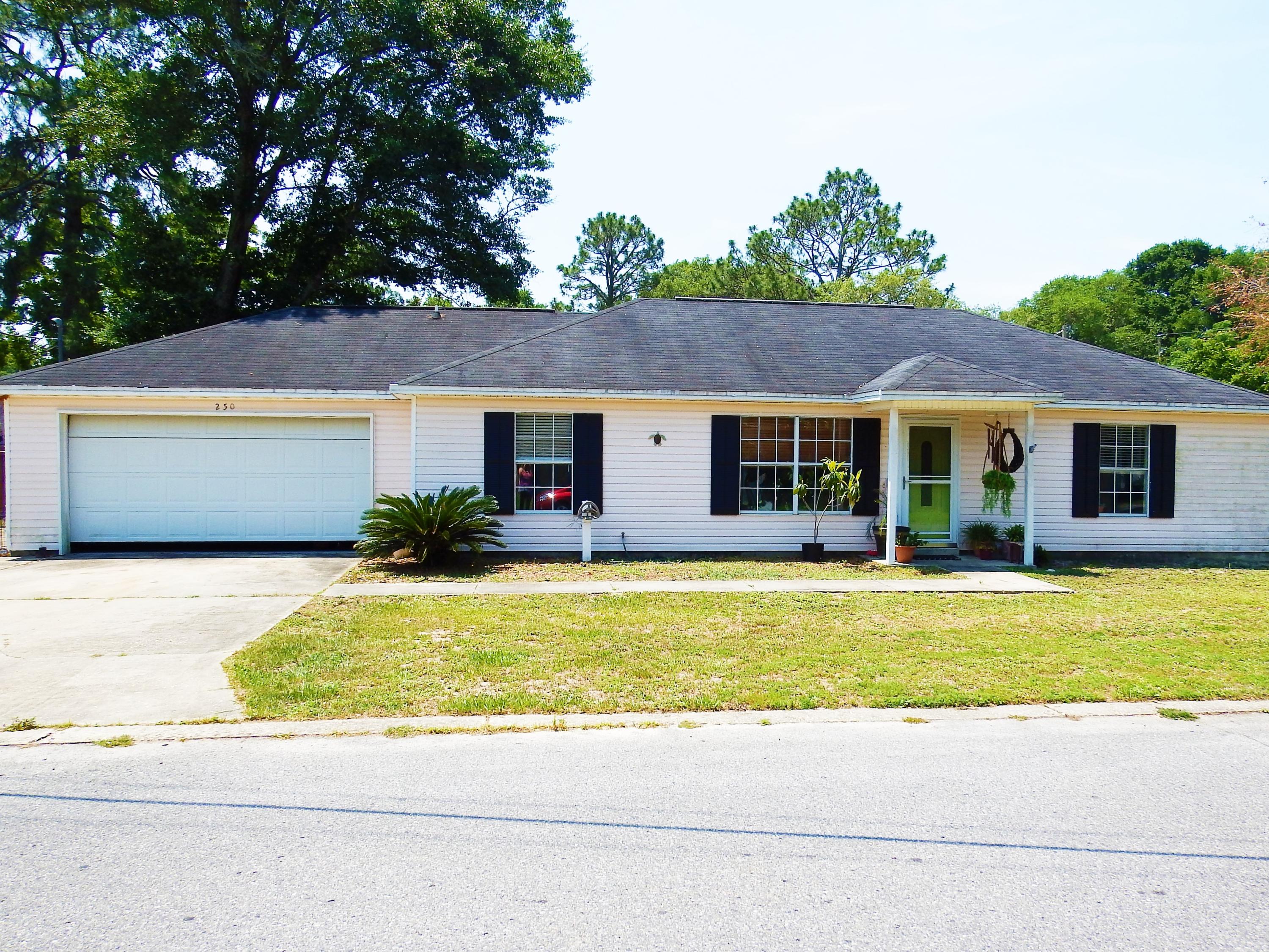 Welcome Home to this charming 3 BR, 2 BA home in the heart of Fort Walton Beach! Located just minutes from both Hurlburt Field and Eglin AF Bases, shopping, and dining, this home screams location!This home boasts an open floor plan with split bedrooms and access to the backyard via the Dining Room and 2nd Bedroom. There is a patio right off the dining room, as well as a nice open side-backyard where the opportunities are endless. The backyard also has a gated pet run area perfect for the pet lovers out there! For you RV/Boating enthusiasts, there is an extended driveway perfect to park/store your toys!ALL appliances convey, including the washer and dryer!This home would be perfect for the first-time homebuyer, those looking to downsize, or an investor! Call to schedule your viewing today!