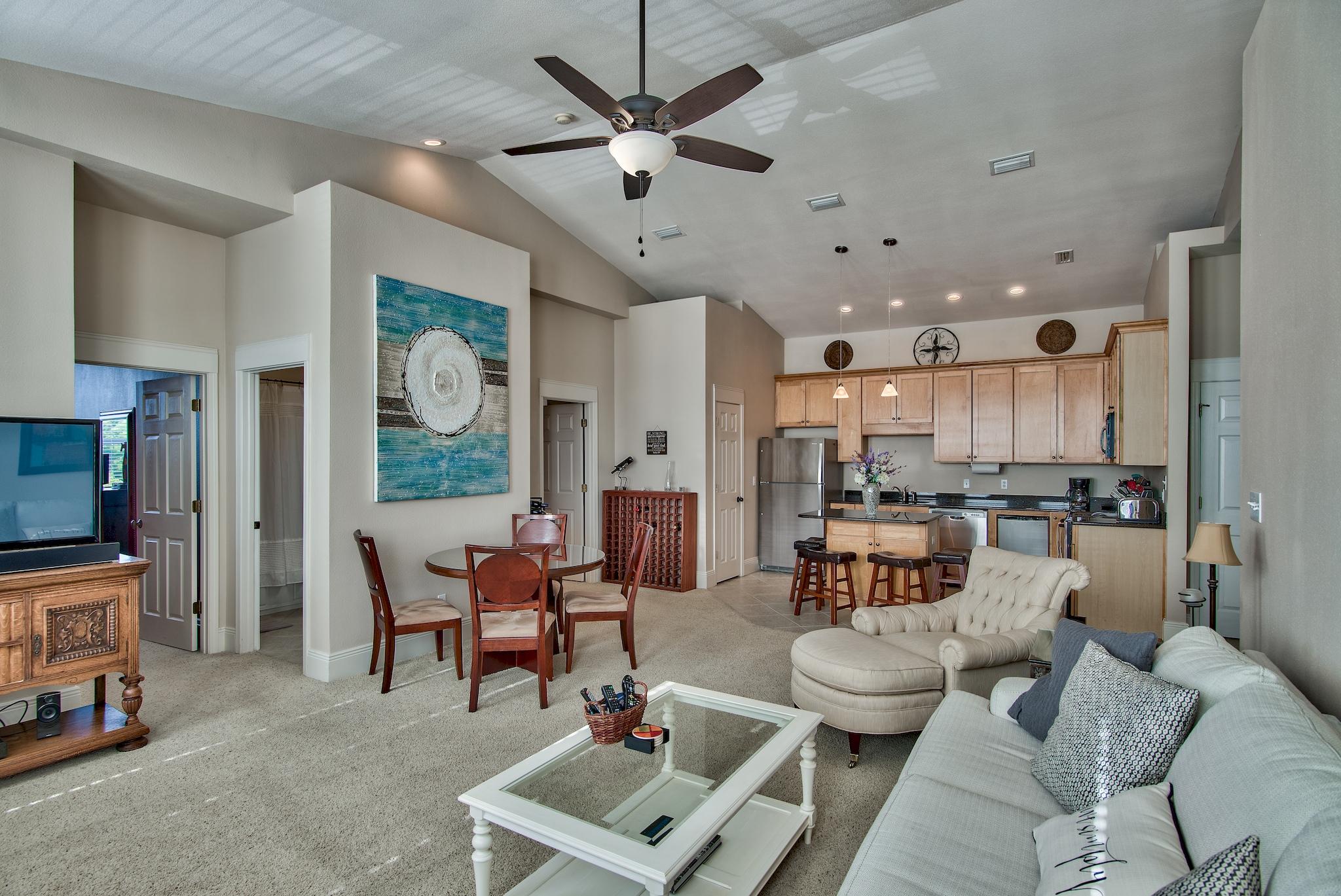 Best deal on 30A! This well appointed 3 Bedroom 2 Bathroom condo is positioned in the Dune Allen area along the west end of 30A and is within 1 mile to 3 public beach accesses. Offered fully furnished, this property is perfect to serve you as a rental investment, second home or even your full-time beach residence! The owners recently updated the kitchen appliances and replaced the HVAC system in 2018. Take advantage of the community pool at Topsail Village or take a quick bike or golf cart ride down to Gulf Place and several restaurants.
