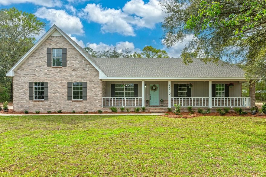 Beautifully renovated home on 1 acre! This stunning property features is brand new from top to bottom. New kitchen cabinets with quartz countertops. New stainless-steel appliances. Formal Dining area and spacious living area with all LVP flooring and a cozy fireplace. Gorgeous wooden ceiling. The master suite offers a luxurious en-suite bathroom with a tiled walk-in shower. Enjoy outdoor living with a large patio and endless yard space. Upgrades include new HVAC, new paint, new flooring, new roof, all new lighting, and new cabinetry and countertops . Conveniently located near shopping and dining, this home offers modern comfort in a serene setting.