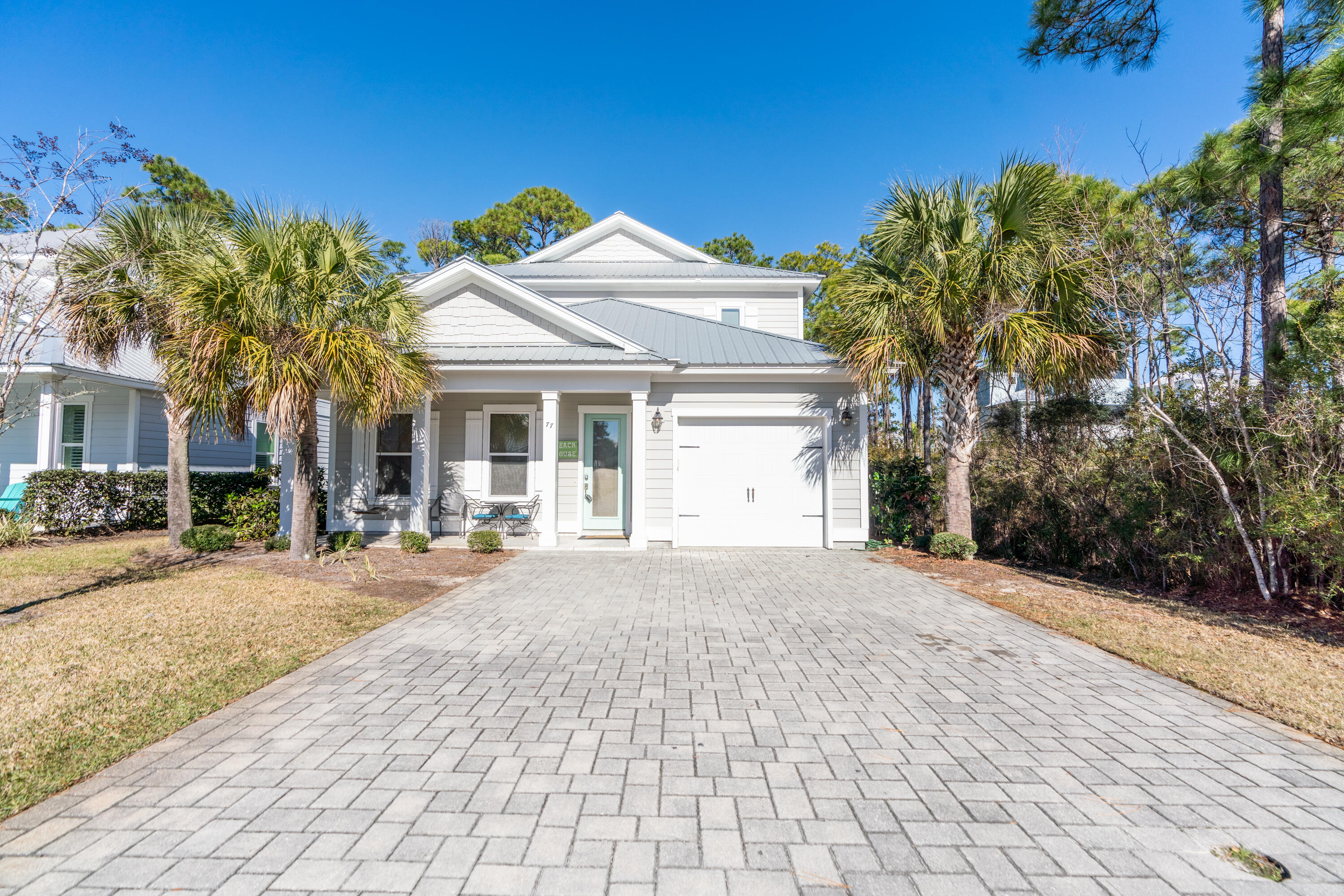 Discover your new coastal haven in the heart of Frangista Beach! This charming two-story retreat built in 2016 offers 4 bedrooms and 4.5 baths. Sold fully furnished (with a few exceptions) this coastal home boasts gleaming hardwood floors, granite countertops, and stainless steel appliances. A spacious and open floor plan offers lots of natural light, creating a harmonious atmosphere perfect for hosting. Enjoy the convenience of a one-car attached garage and room for up to 3 other vehicles in the driveway. A large community pool with restrooms is within walking distance from the home as well as a private, deeded access to the beach.Beyond the comforts within & all the nearby amenities, seize the opportunity for secondary living or a lucrative rental investment.