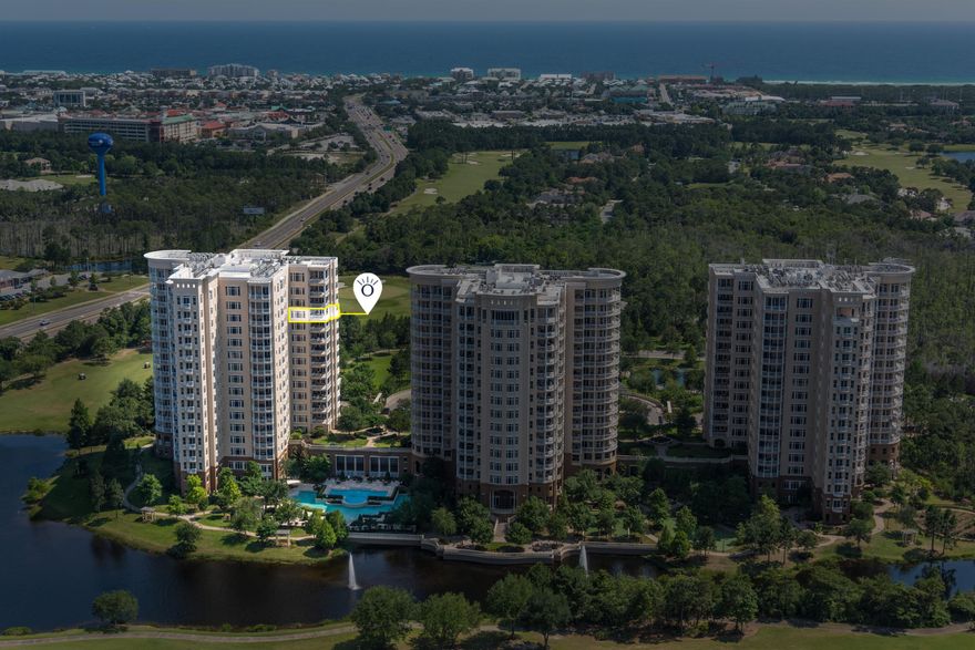 Welcome to Unit 1502, a beautifully designed Barclay floorplan in the highly sought-after One Water Place at Kelly Plantation. Perched on the 15th floor, this stunning residence offers breathtaking panoramic views of the Gulf, Choctawhatchee Bay, the rolling fairways of Kelly Plantation Golf Course, and the vibrant sunsets over the Destin skyline.With 2,649 square feet, this three-bedroom, two-and-a-half-bath home is designed for both luxury and comfort. The open floor plan, combined with floor-to-ceiling windows, fills the space with natural light while showcasing spectacular water views.The gourmet kitchen, features top-tier stainless steel appliances, a gas cooktop, custom cabinetry, granite countertops, and a spacious island that makes entertaining effortless..... like bath with a soaking tub, walk-in shower, and dual vanities. 
The two private balconies afford multiple vantage points for morning coffee or evening cocktails with stunning views of the Destin coastline. The gas fireplace adds warmth and sophistication to the main living area, while elegant details like premium flooring and crown molding enhance the overall charm of the space. A climate-controlled storage unit and two deeded parking spaces add convenience to everyday living.
Living at One Water Place affords owners to some of the most luxurious amenities in Destin. Enjoy the infinity-edge pool and hot tub overlooking the bay, a state-of-the-art fitness center and spa, and beautifully landscaped gardens and walking trails. There's also a wine cellar, club room, tennis and pickleball courts, and the option for a golf membership at Kelly Plantation.
All of this is just minutes from Destin's white-sand beaches, fantastic dining, shopping, boating, and entertainment.
If you're looking for a home that blends luxury, comfort, and breathtaking views, Unit 1502 at One Water Place is a must-see. Schedule your private showing today.
