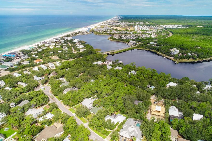 Prime lot on one of Seagrove's quietest streets. Situated across from the neighborhood easement for Camp Creek Lake access and offering a 1/4 of an acre, this is the perfect location for your dream home. Just off 30a, but close enough for easy access to 30A's hiking/biking trail, beach accesses and just a short ride to Watersound, The Hub, Alys Beach, Rosemary Beach. Northwest Florida Beach International Airport and Pier Park are just a few minutes away.