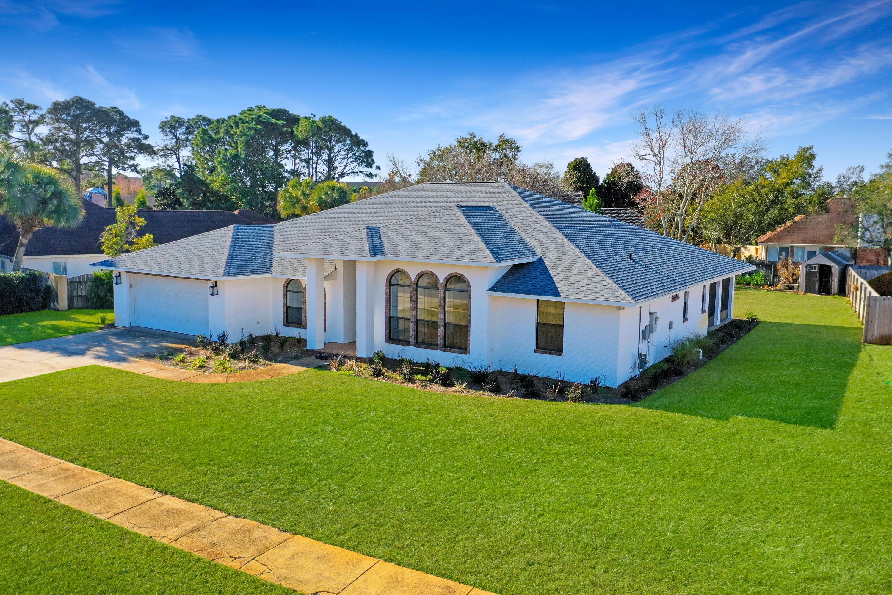 Newly renovated home in the coveted, peaceful golf course community known as Indian Bayou! This home is oriented an expansive lot and convenient to the entrance of the community, which is central to the fabulous lifestyle Destin, Florida offers its residents and guests. Improvements to this gorgeous home include yet are not limited to the following: new roof in 2022, updated plumbing and fixtures, updated electrical and fixtures, new kitchen and bathrooms, and new flooring. Please inquire for further details.
