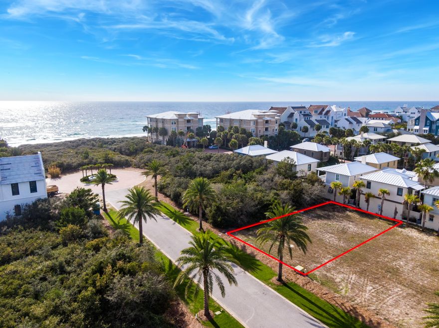 ELYSEE is the BEST INVESTMENT OPPORTUNITY FOR VACANT LAND on SCENIC HWY 30-A!! Located in a gated community, South of 30A between ALYS BEACH & ROSEMARY. Only 19 lots in this PRIVATE SANCTUARY w/ PRIVATE BEACH ACCESS, a 60' x 100' lot, & NO BUILD-OUT time required. Don't miss out on this GREAT OPPORTUNITY to invest in 'your piece of PARADISE' walk to shops, food, & 18 mi bike path. NEAR ECP airporLot 6 available for: $1,199,000 Lot 7 available for $1,349,000 and lot 8 available for $1,749,000 if purchased together $4,199,000