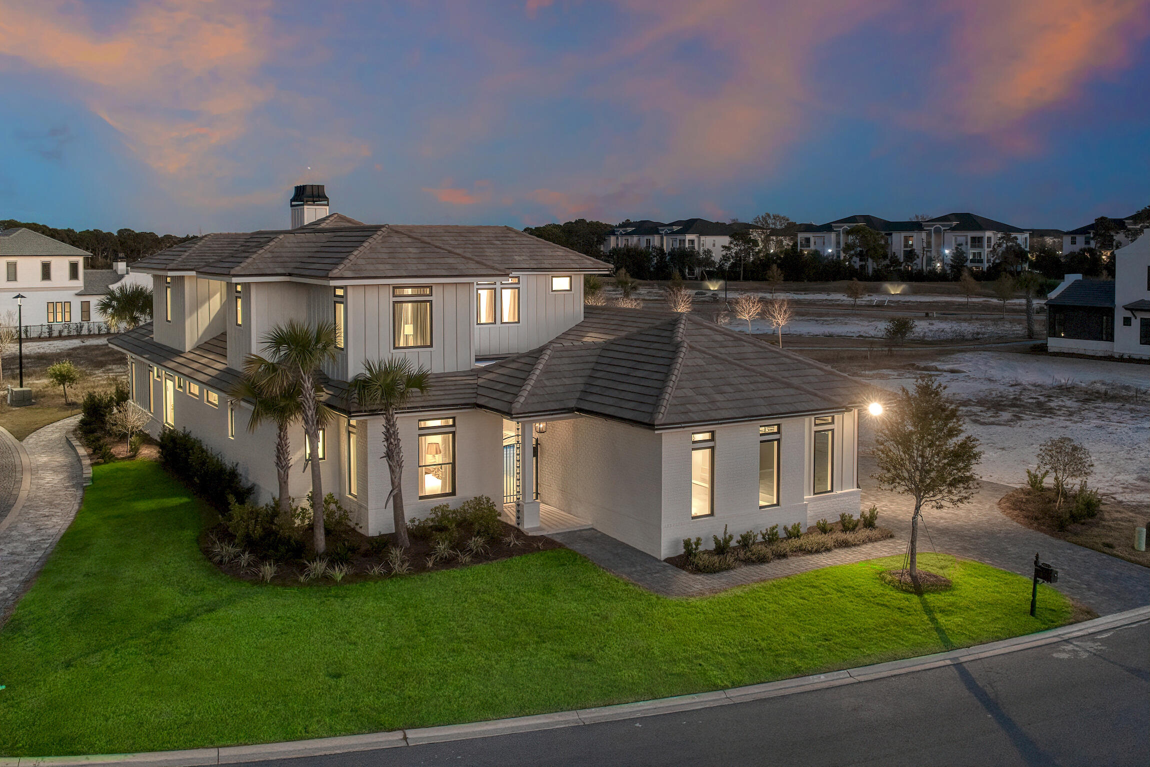 See video link for tour of home. Welcome to Tradewinds, the newest community in Regatta Bay consisting of 54 homesites with a West Indies/Dutch architectural influence. This beautiful brand new home offers modern luxury indoor/outdoor living w/over 4200 sq. ft. of heated/cooled space, 4 beds, 4 full baths + 2 half baths and a large study. Exterior features include an inviting front entrance courtyard with pool and spa. Back porch with summer kitchen w/gas grill, sink, beverage cooler & storage. 3 car garage + golf cart garage w/Ninja floor coating. The home was finished with Designer chosen selections including marble & white oak flooring, quartz & marble countertops, solid wood custom cabinetry & shelving, white oak trim & quartz tiles in the kitchen. Click ''more'' for additional in