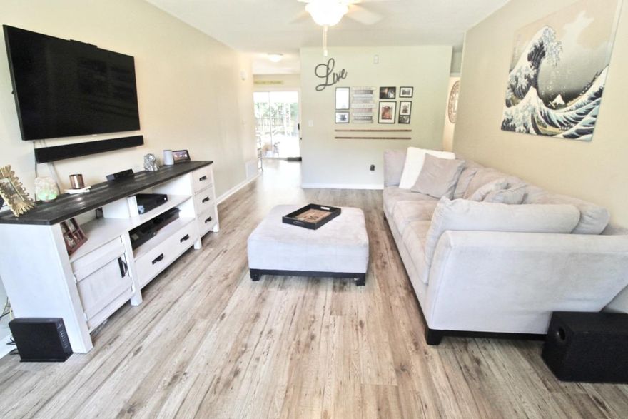 Updated and Remodeled...On a large corner lot! This cutie is a 3 bedroom 2 1/2 bath with a split floorplan that is like new. Remodeled in 2015 with a master suite to include a custom barn door entering into the master bath featuring separate vanities, a walk-in tiled shower, and walk-in closet, also included in the remodel - a new dining room & a new laundry closet. Other 2015/2016 updates include: new kitchen including cabinets, granite counters & appliances, new flooring, bathroom vanities, mirrors, lighting, custom shelving, new sliding glass door, new A/C & HWH, interior & exterior painted, new gate and fencing added. This home also has a large covered patio & a fire pit with a large backyard perfect for entertaining and plenty of room for a detached garage & or a pool. A rare find!